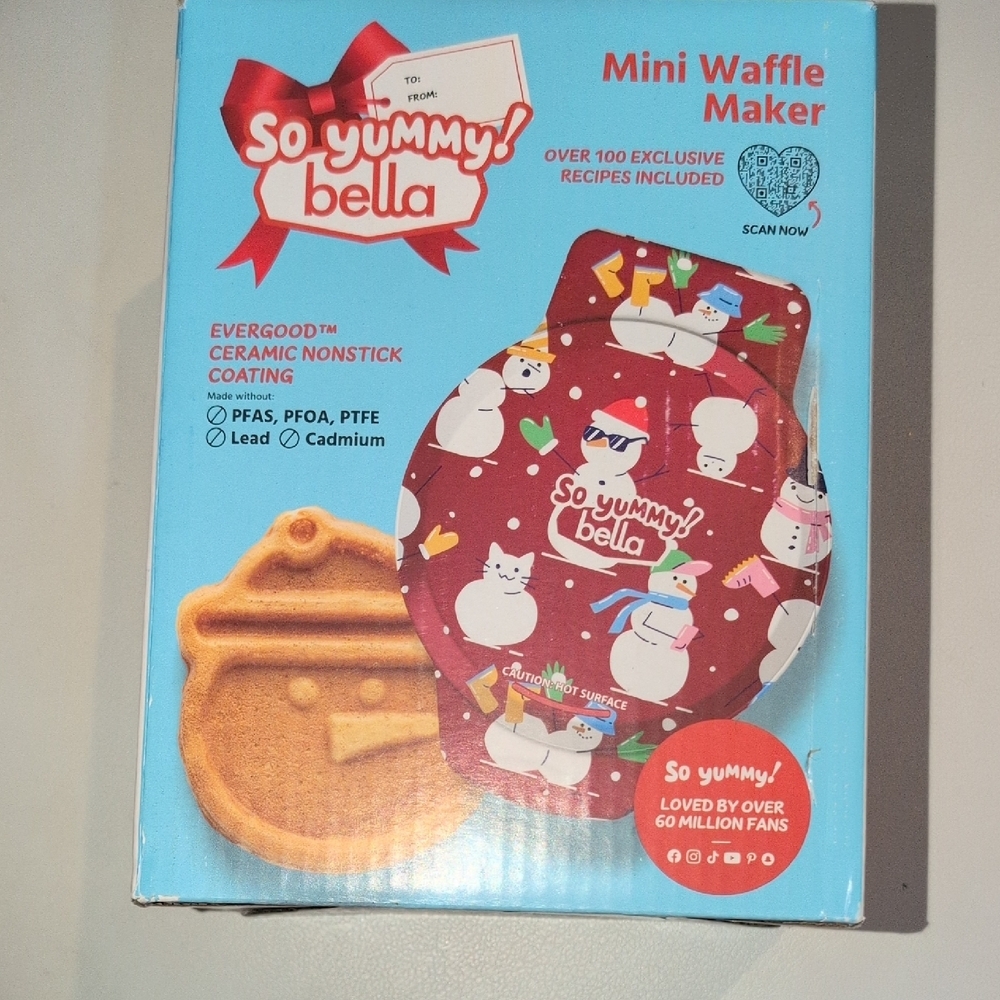 Festive Red Snowman Waffle Maker